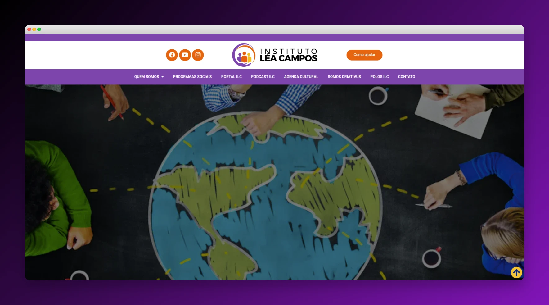 Instituto Léa Campos - Site institucional com programas de educação, eventos culturais e doações